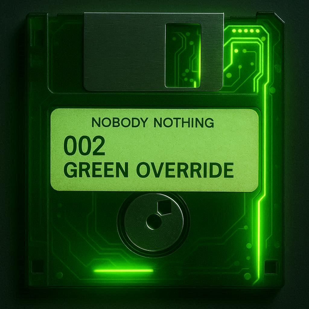 002 GREEN OVERRIDE Floppy Disk